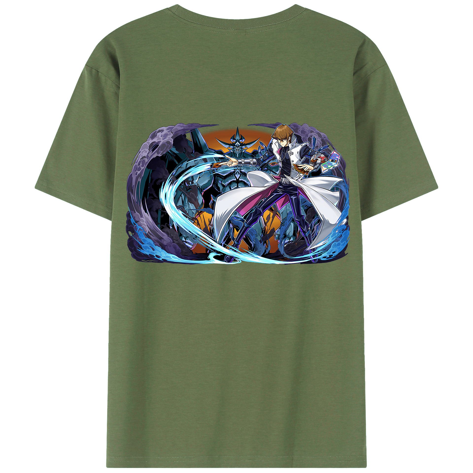 （画像用） 遊☆戯☆王 Yu-Gi-Oh! 綿100％ メンズ半袖Tシャツ（バックプリント） 通気性